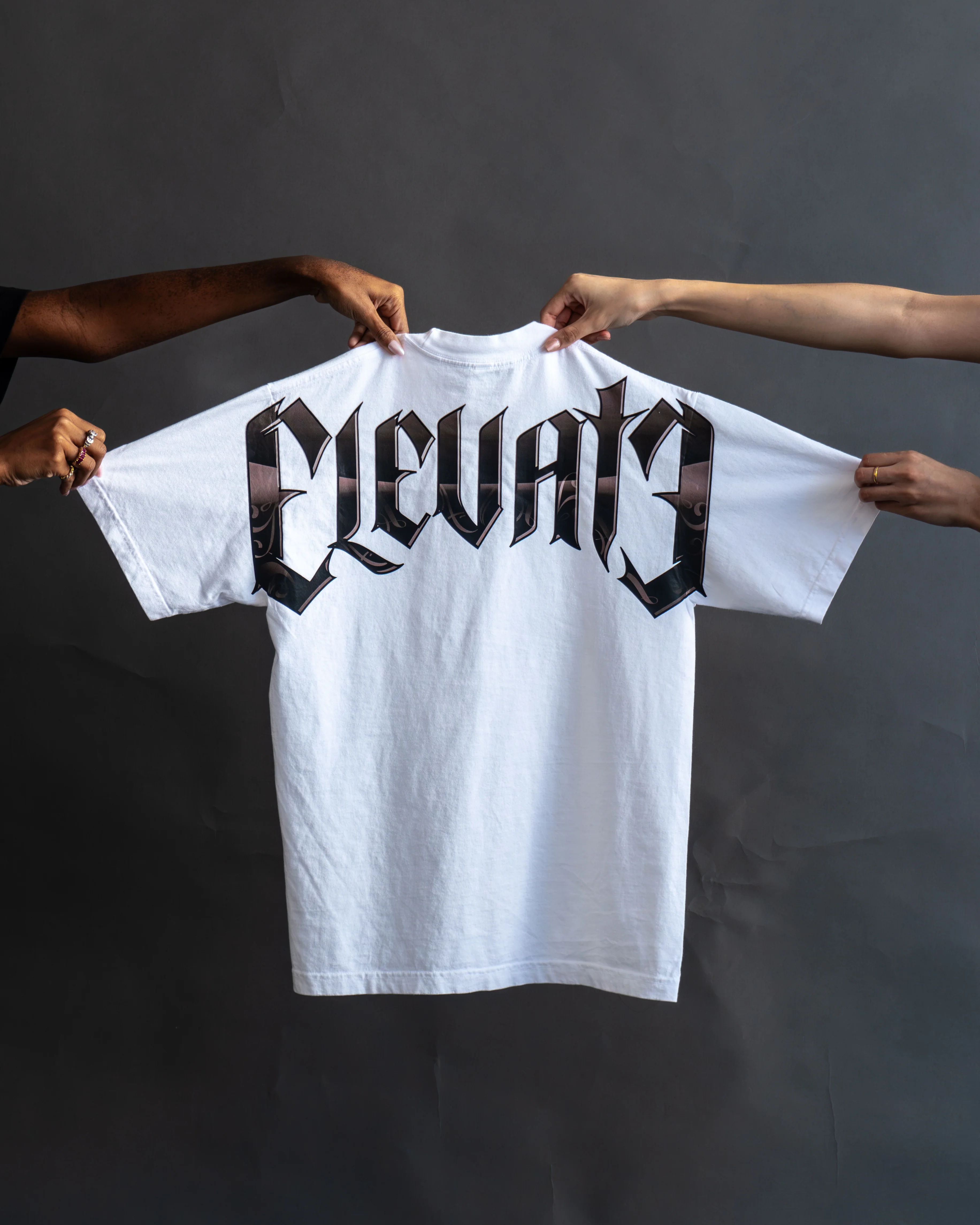 White Founder's Tee - Blue Logo - Image 4